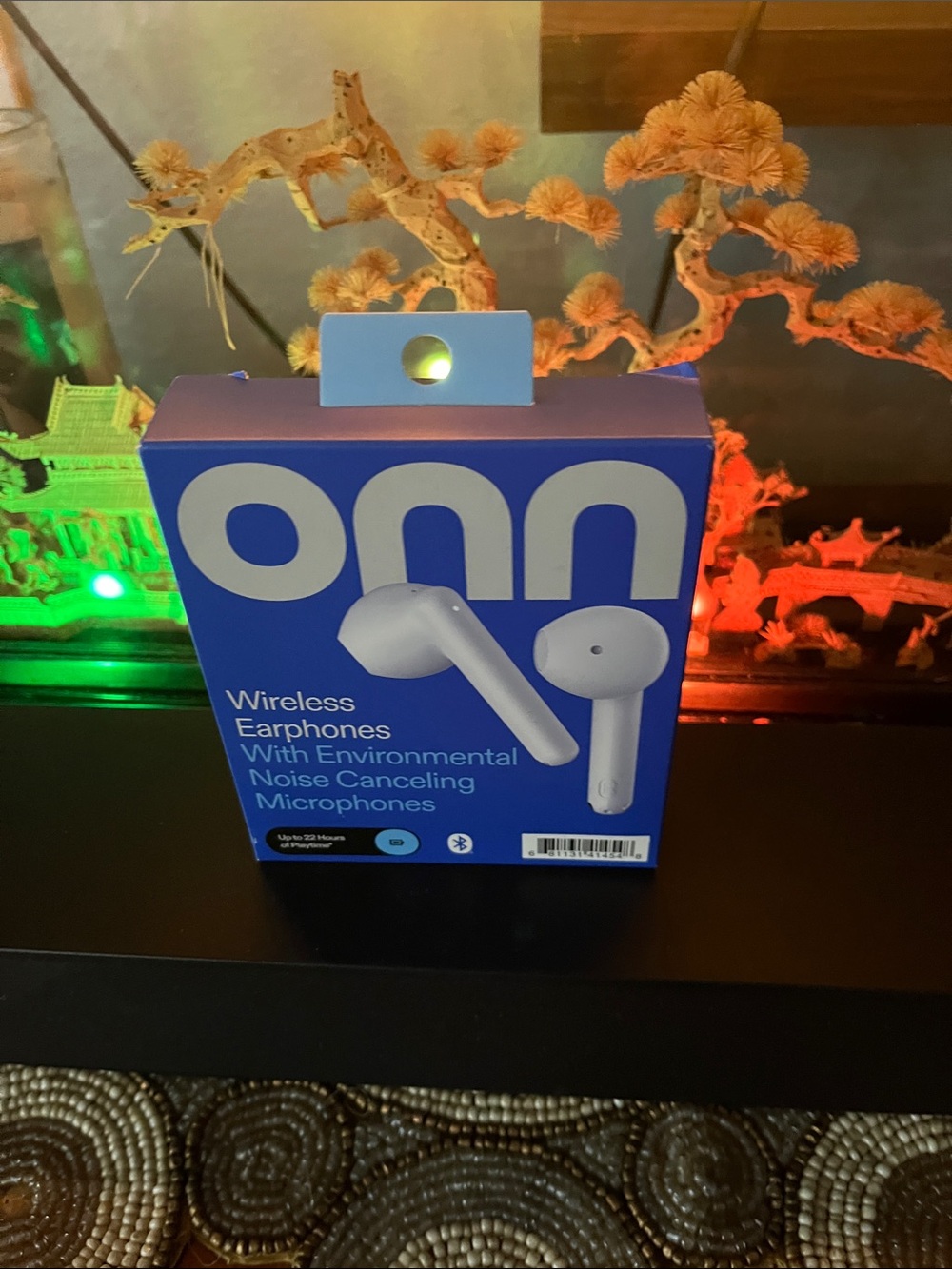 onn® White Wireless Earphones with Environmental Noise Cancelling Microphones